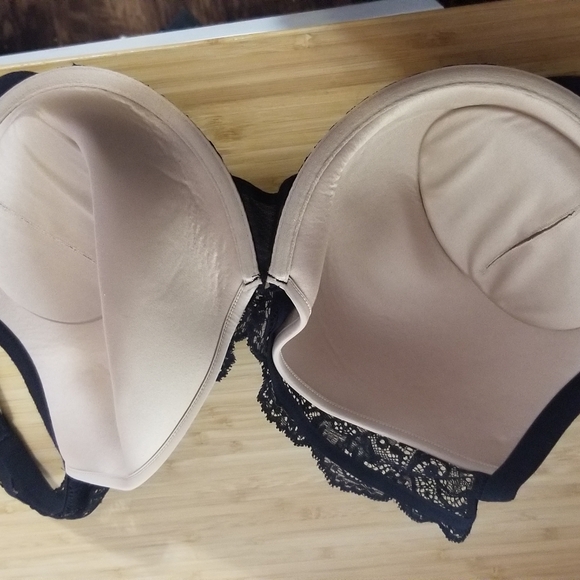NWOT ThirdLove Lace Contour Plunge Bra 34H Black - Picture 3 of 7